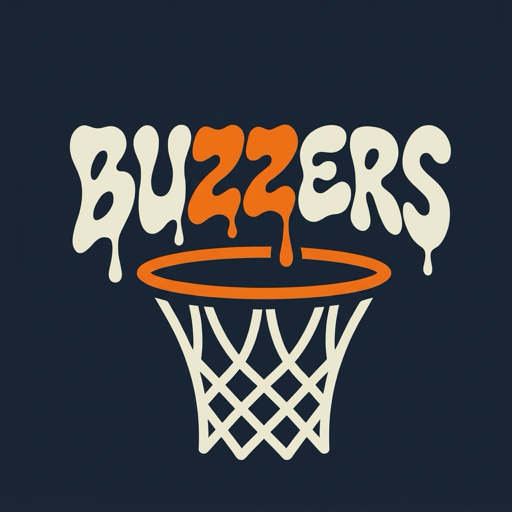 Logo de Buzzers: una canasta de baloncesto bajo la palabra Buzzers
